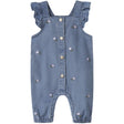 Name It Denim Blue Flower Emb Nbfsage Dnm Overall 3606-Yb