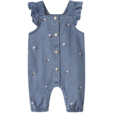 Name It Denim Blue Flower Emb Nbfsage Dnm Overall 3606-Yb