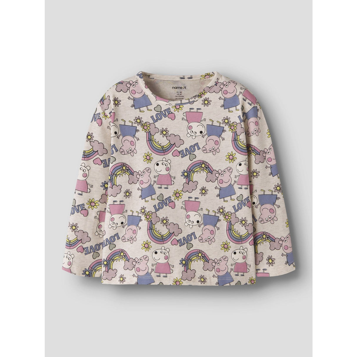 Name It Peyote Melange Nmfdarsy Peppa Ls Nreg Top Cplg