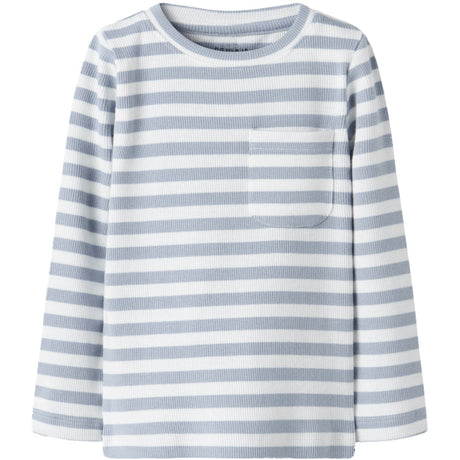 Name It Blue Fog Cloud Dancer Nmmdekab Slim Ls Top