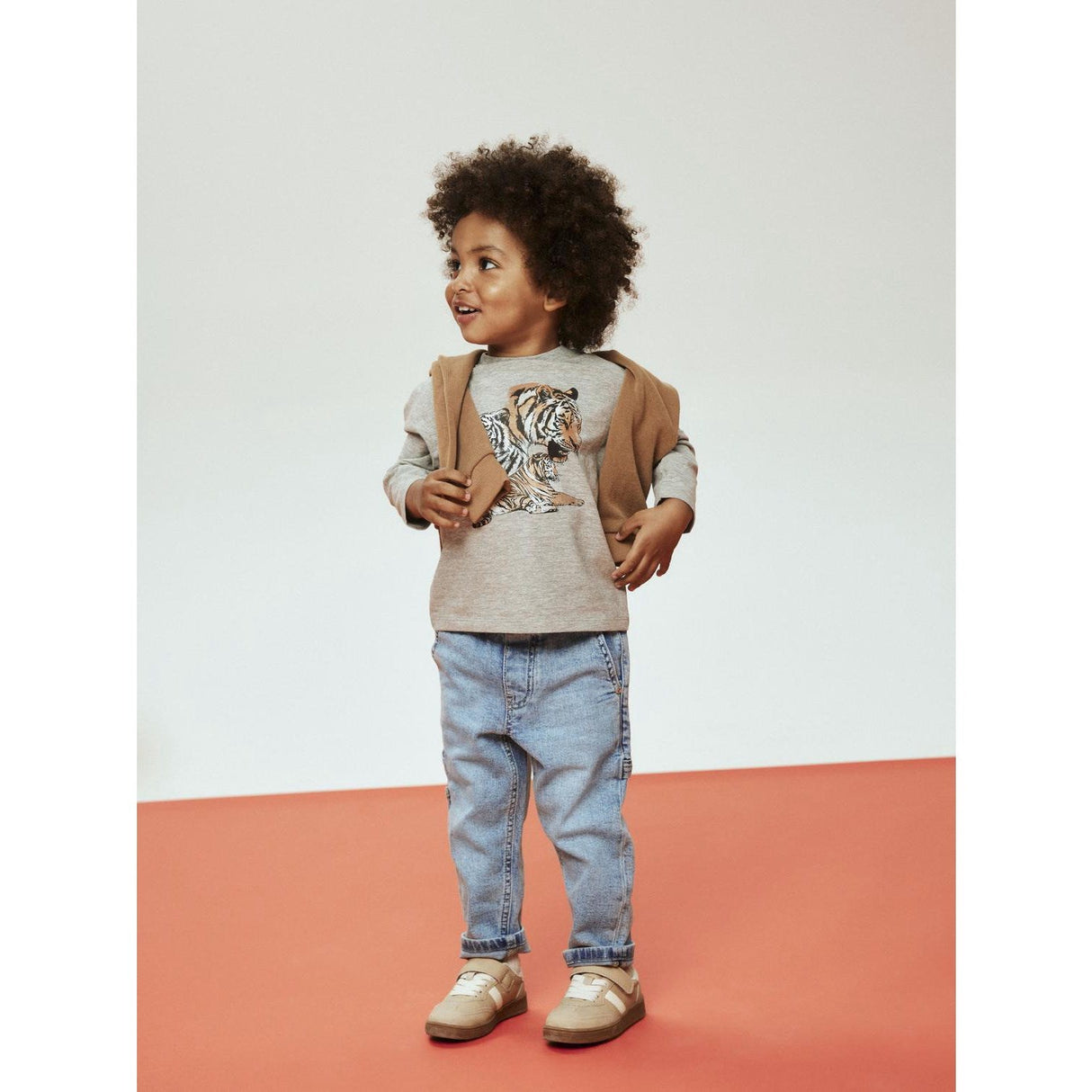 Name It Grey Melange Nmmthornton Ls Nreg Top Box