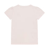 Minymo T-shirt m broderede blomster på lomme