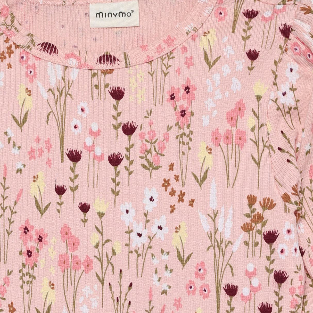 Minymo Langærmet Bluse med blomster 124244