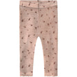 Name It Shadow Gray Small Flowers Nbfwang Uld Needle Leggings Noos