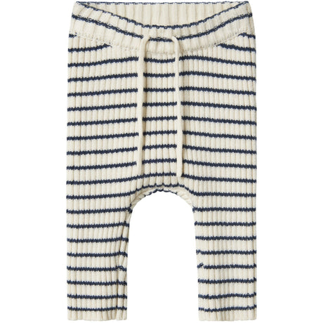 Name It Insignia Blue Cloud Dancer Nbmostripe Strik Bukser