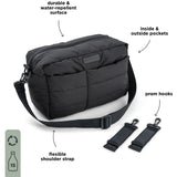 DonebyDeer Black Quiltet Barnevognstaske