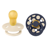 BIBS Pacifier Studio Colour 2 PACK Polka Mix Latex Ivory/Deep Space