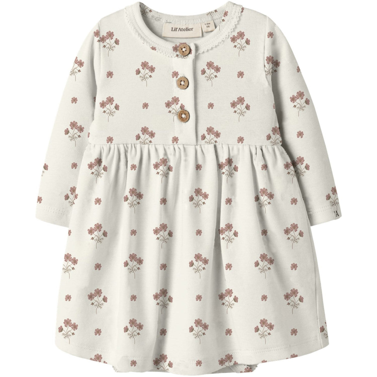 Lil'Atelier Coconut Milk Flower Pink Nbflayo Sif Ls Body Kjole Lil