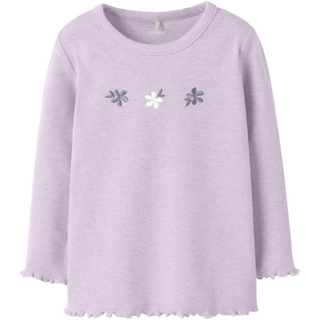 Name It Lavender Fog Nmfdari Ls Slim Top