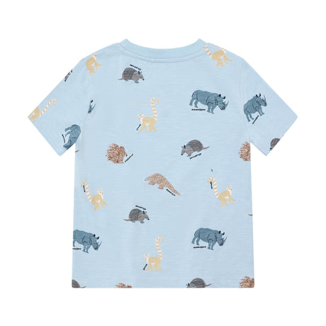 Minymo -Lyseblå T-shirt Dyr 134229