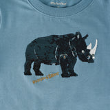 Minymo -Lyseblå T-shirt Næsehorn 134230