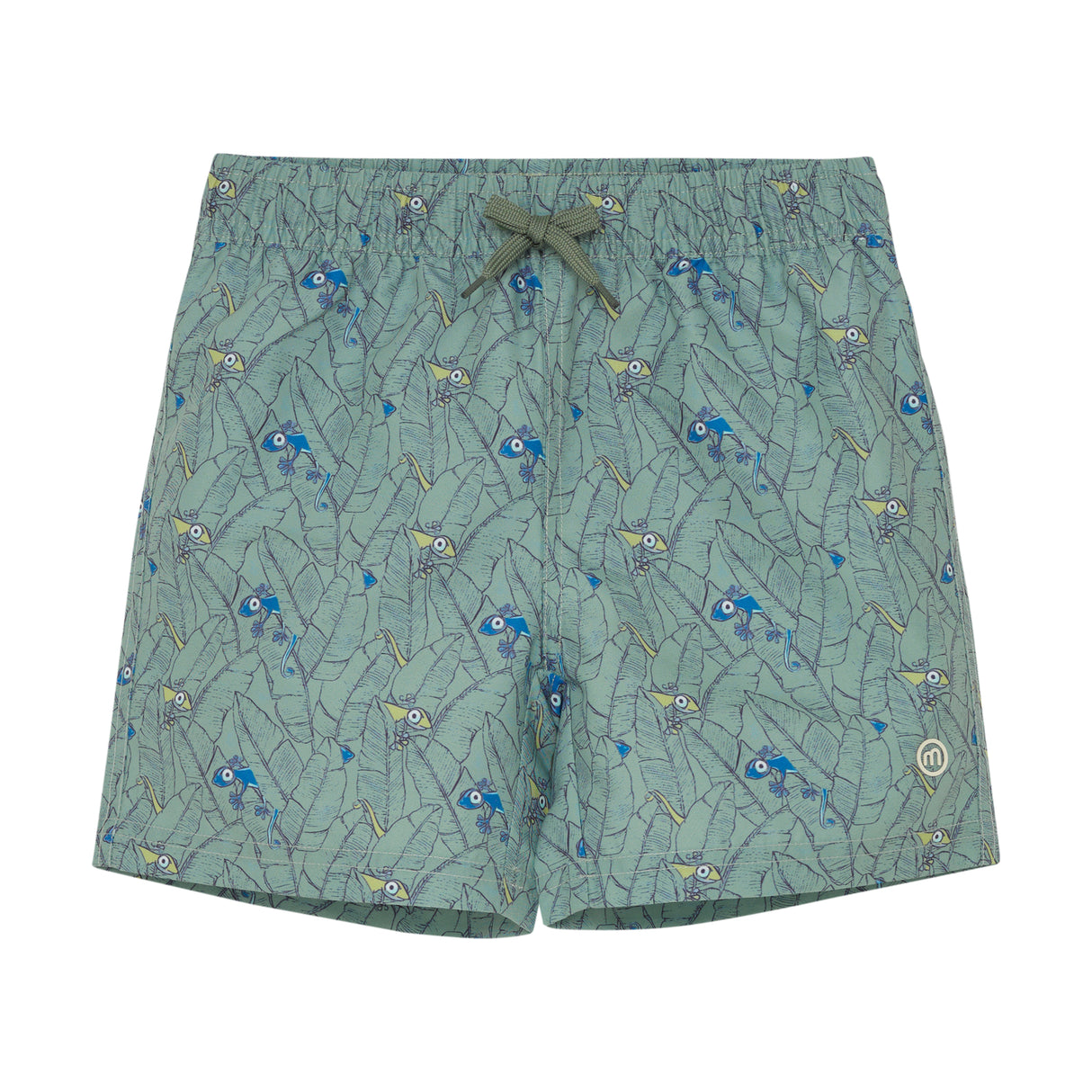 Minymo - Grønne Badeshorts med firben 134340