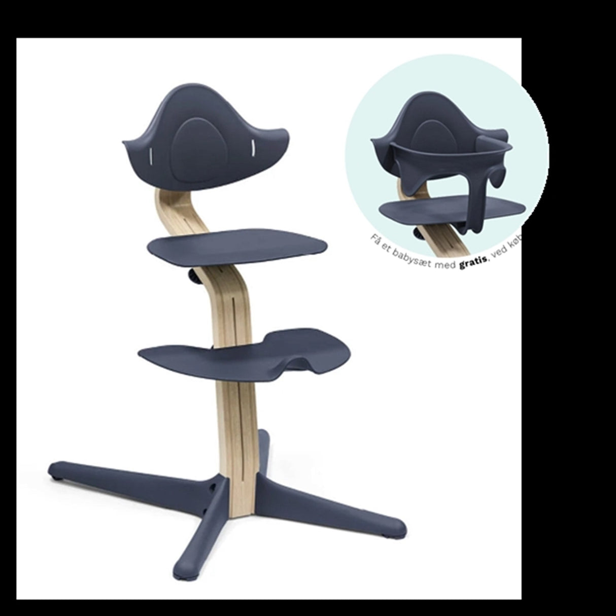 Stokke® Nomi® Stol Eg Navy Inkl. Babysæt