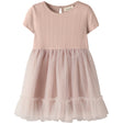 Lil'Atelier Peach Whip Nmffanella Ss Tyl Kjole Lil