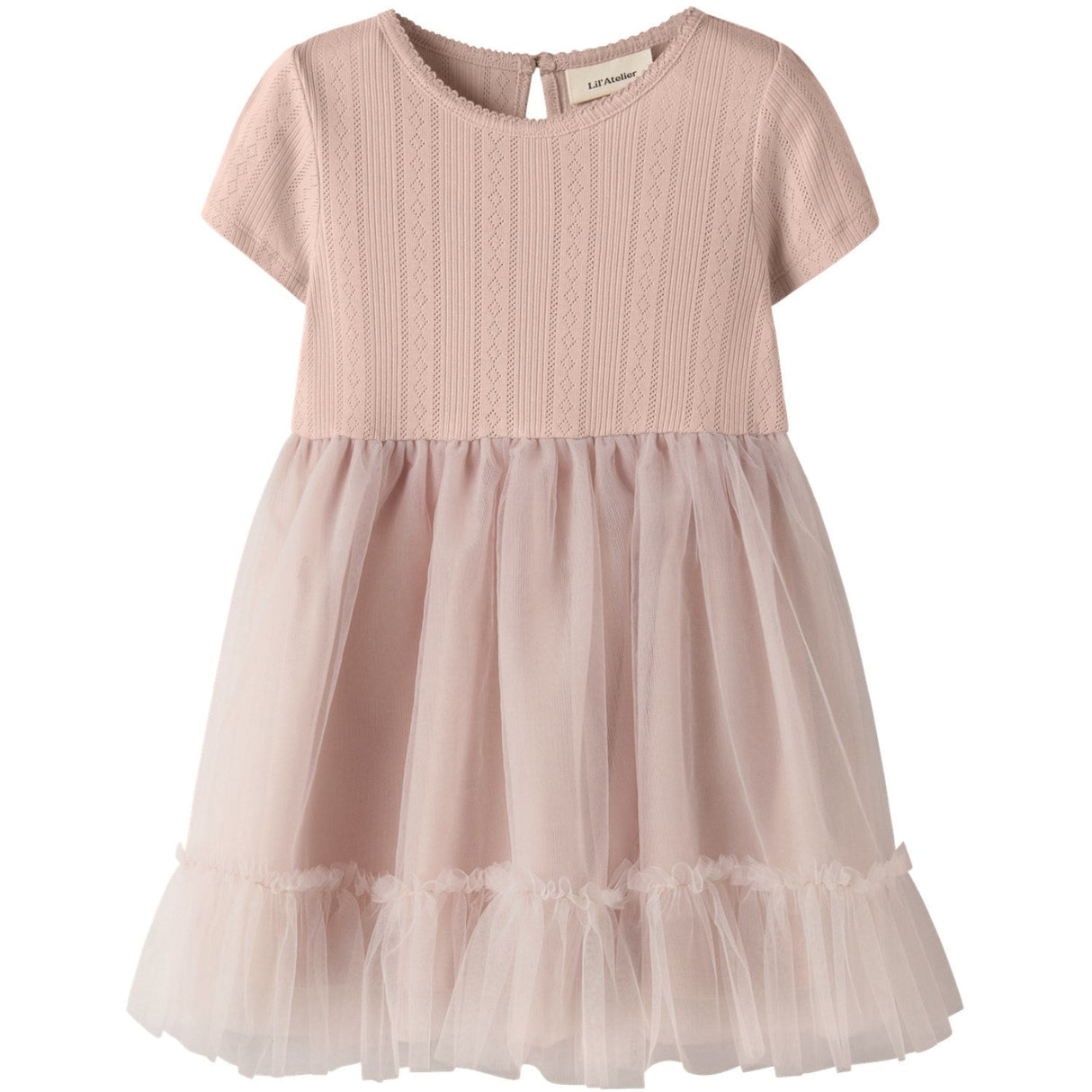 Lil'Atelier Peach Whip Nmffanella Ss Tyl Kjole Lil