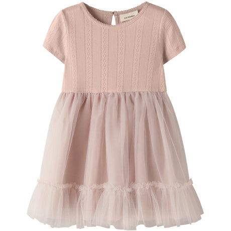 Lil'Atelier Peach Whip Nmffanella Ss Tyl Kjole Lil