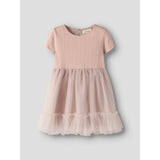 Lil'Atelier Peach Whip Nmffanella Ss Tyl Kjole Lil