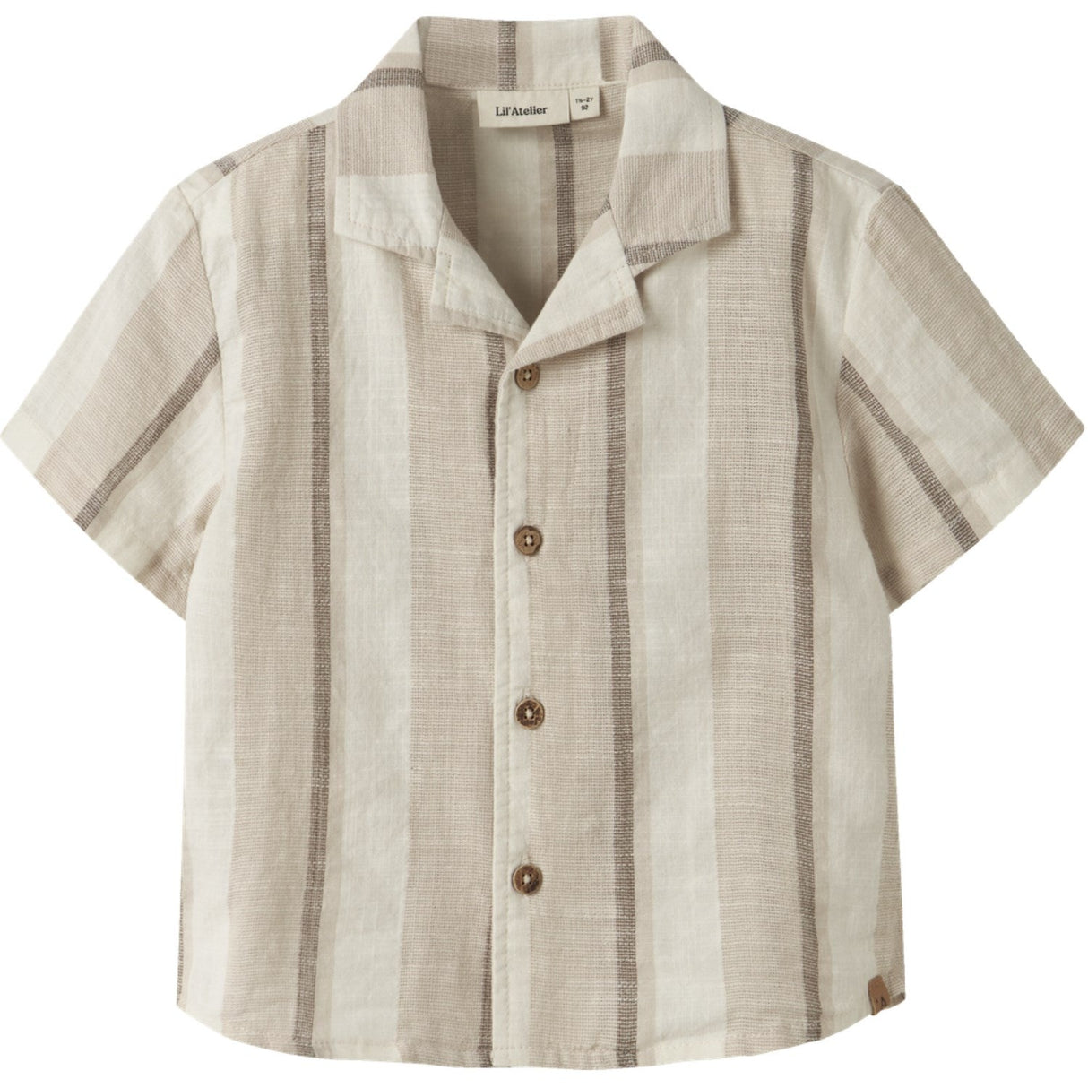 Lil'Atelier Coconut Milk Nmmfibert Ss Loose Skjorte Lil