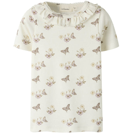 Lil'Atelier Coconut Milk Flower Nmflayo Sia Ss Slim Top Lil