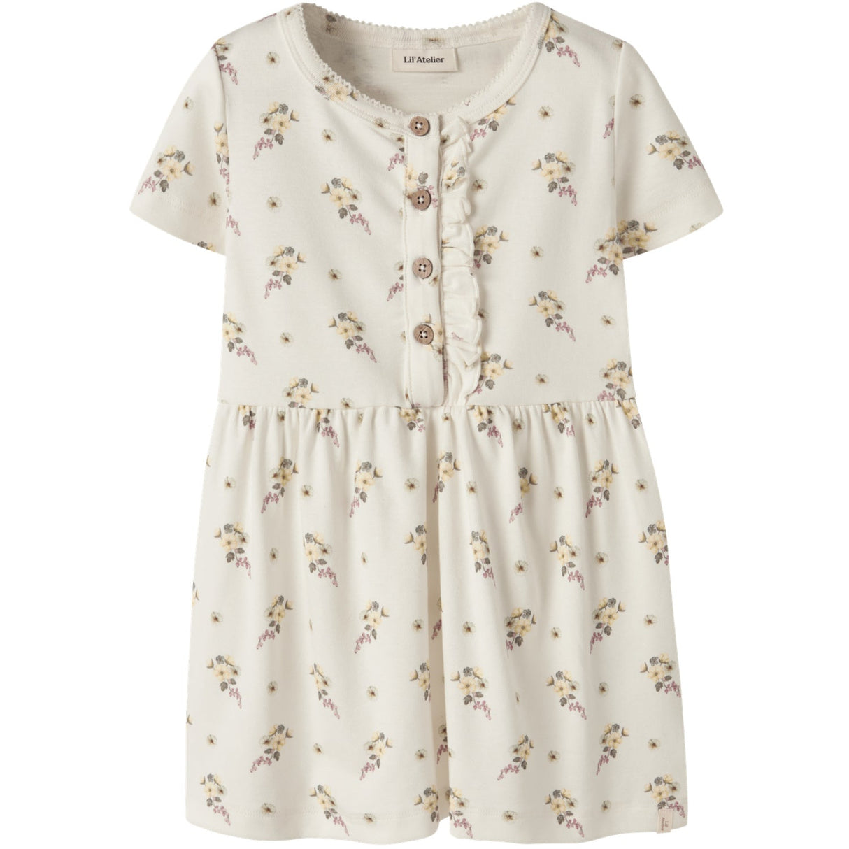 Lil'Atelier Coconut Milk Flower Nmfgayo Smi Ss Kjole Lil