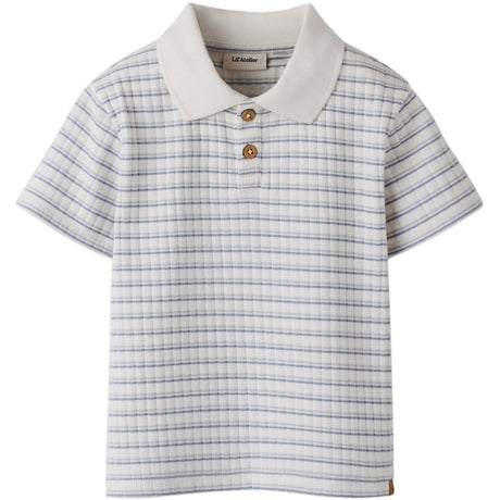 Lil'Atelier Coconut Milk Dusty Blue Nmmhaldur Ss Loose Polo Lil