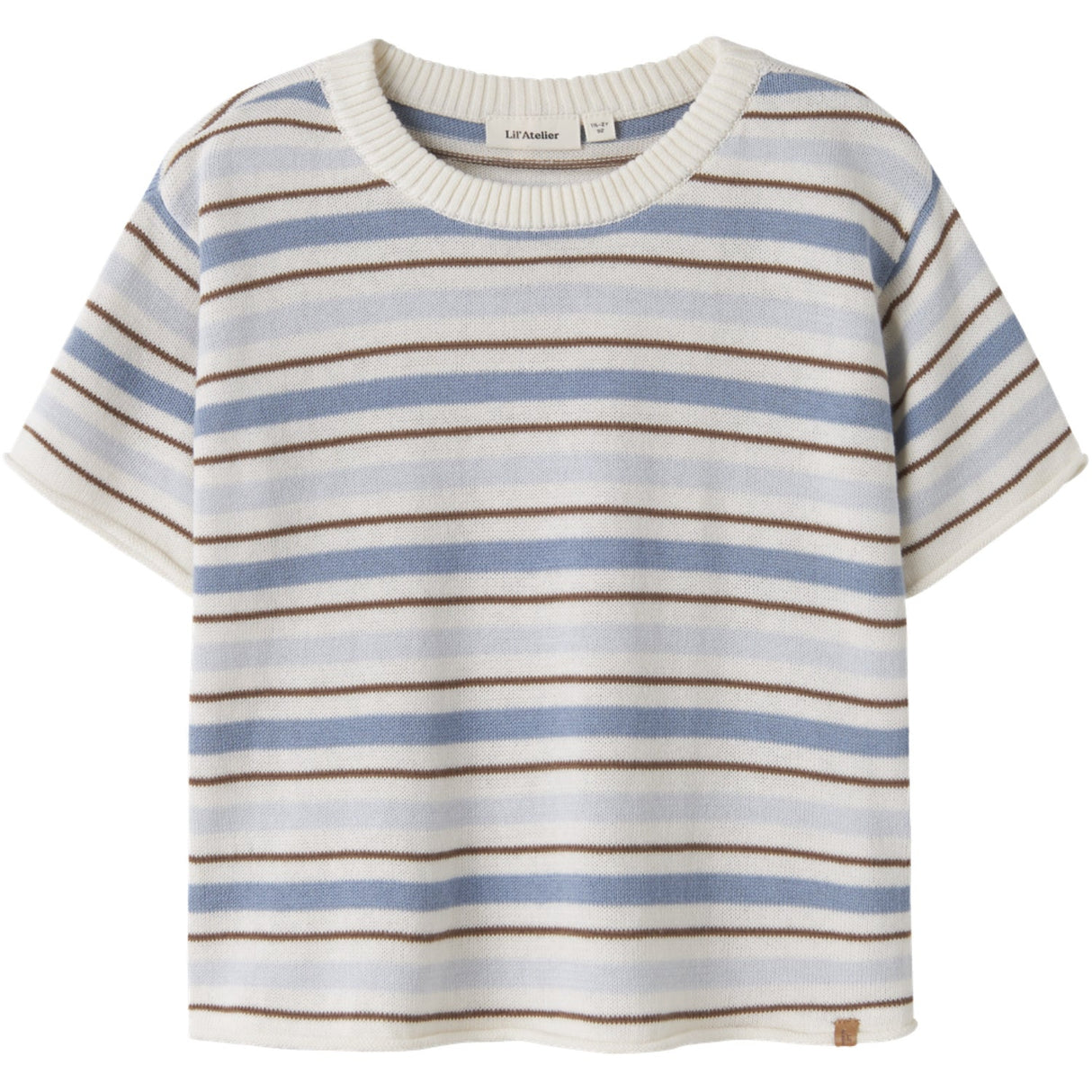 Lil'Atelier Coconut Milk Dusty Blue Nmmhito Ss Loose Strik Lil