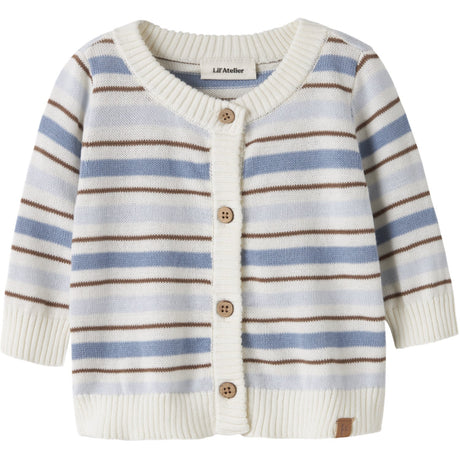 Lil'Atelier Coconut Milk Dusty Blue Nbmhito Ls Strik Card Lil