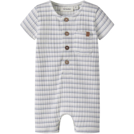 Lil'Atelier Coconut Milk Dusty Blue Nbmhaldur Ss Loose Kort Dragt Lil