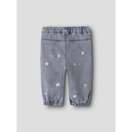 Name It Light Blue Denim Flowers Nbfrose Shaped R Emb Jeans 5321-Yb H