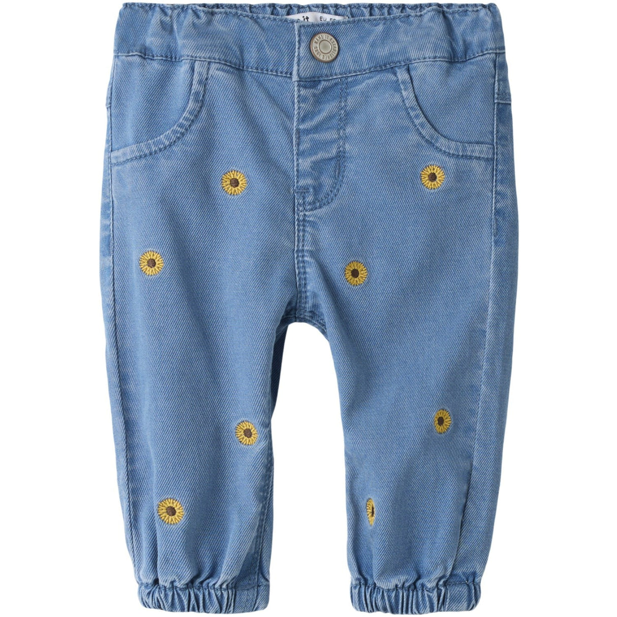 Name It Medium Blue Denim Sunflower Emb Nbfrose Shaped R Emb Jeans 2232-Yb