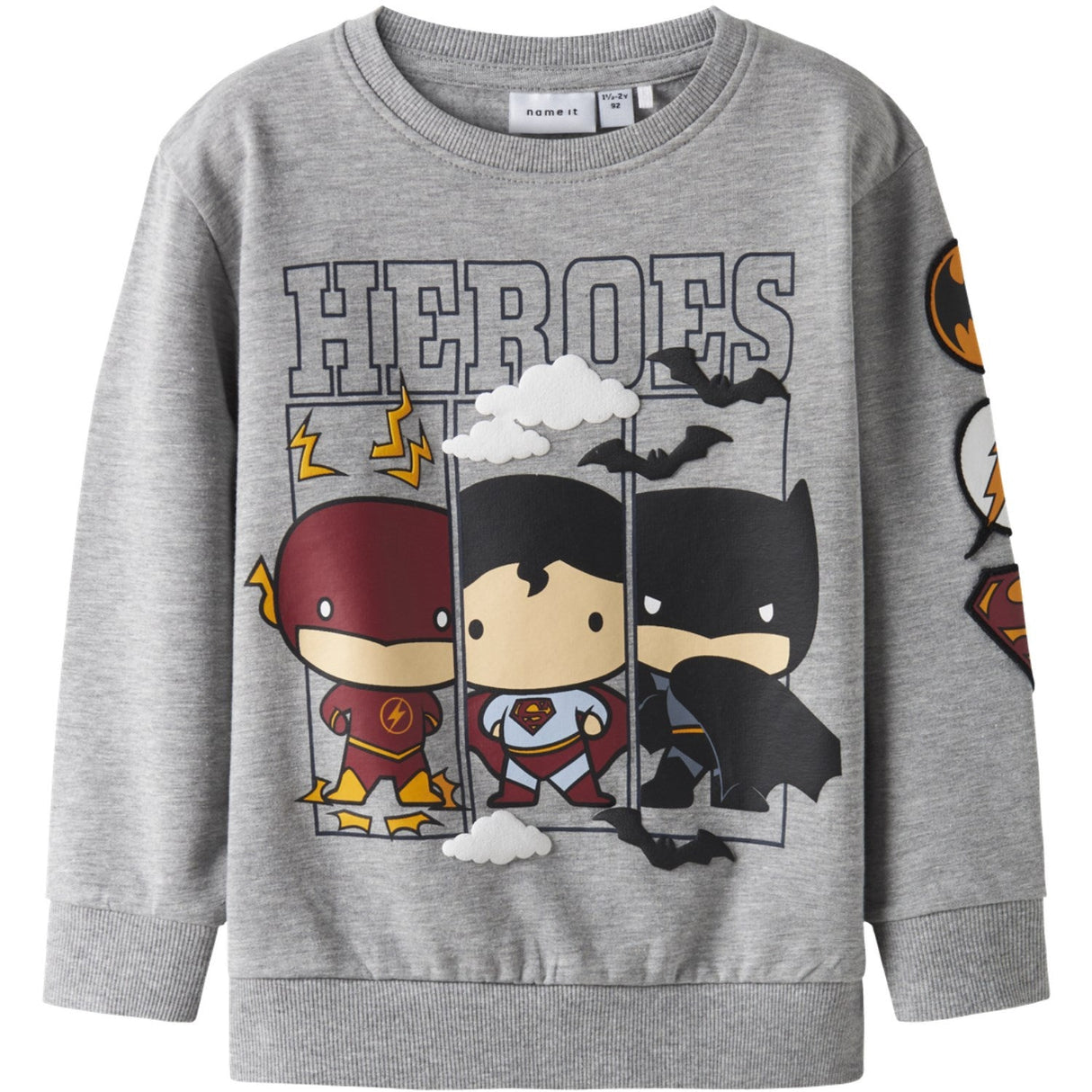 Name It Grey Melange Nmmosmus Batman Nreg Sweat Bru Wab