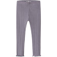 Name It Lavender Gray Melange Nmfblitta Slim Leggings