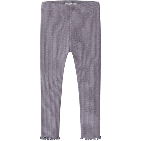 Name It Lavender Gray Melange Nmfblitta Slim Leggings