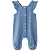 Name It Medium Blue Denim Sunflower Emb Nbfsage Dnm Overall 2232-Yb