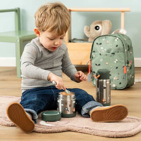 DonebyDeer Green Tiny Trails Insulated Sugerør Flaske