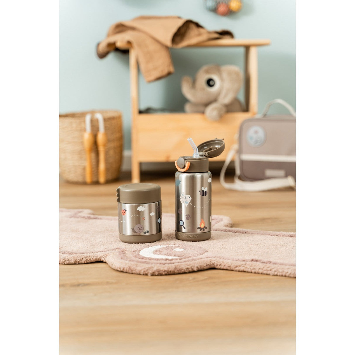 DonebyDeer Sand Tiny Trails Insulated Sugerør Flaske