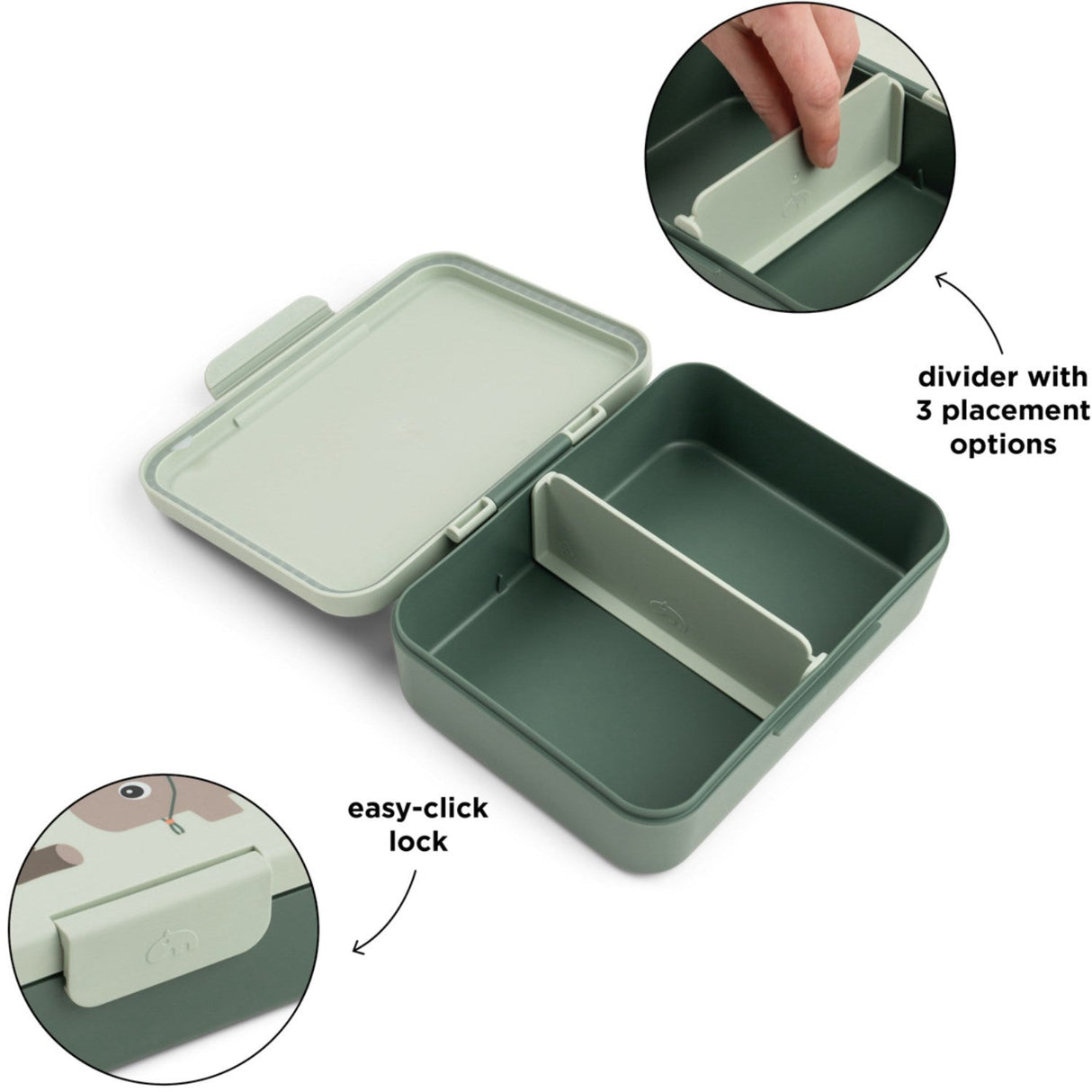 DonebyDeer Green Tiny Trails Madkasse Med Opdeler