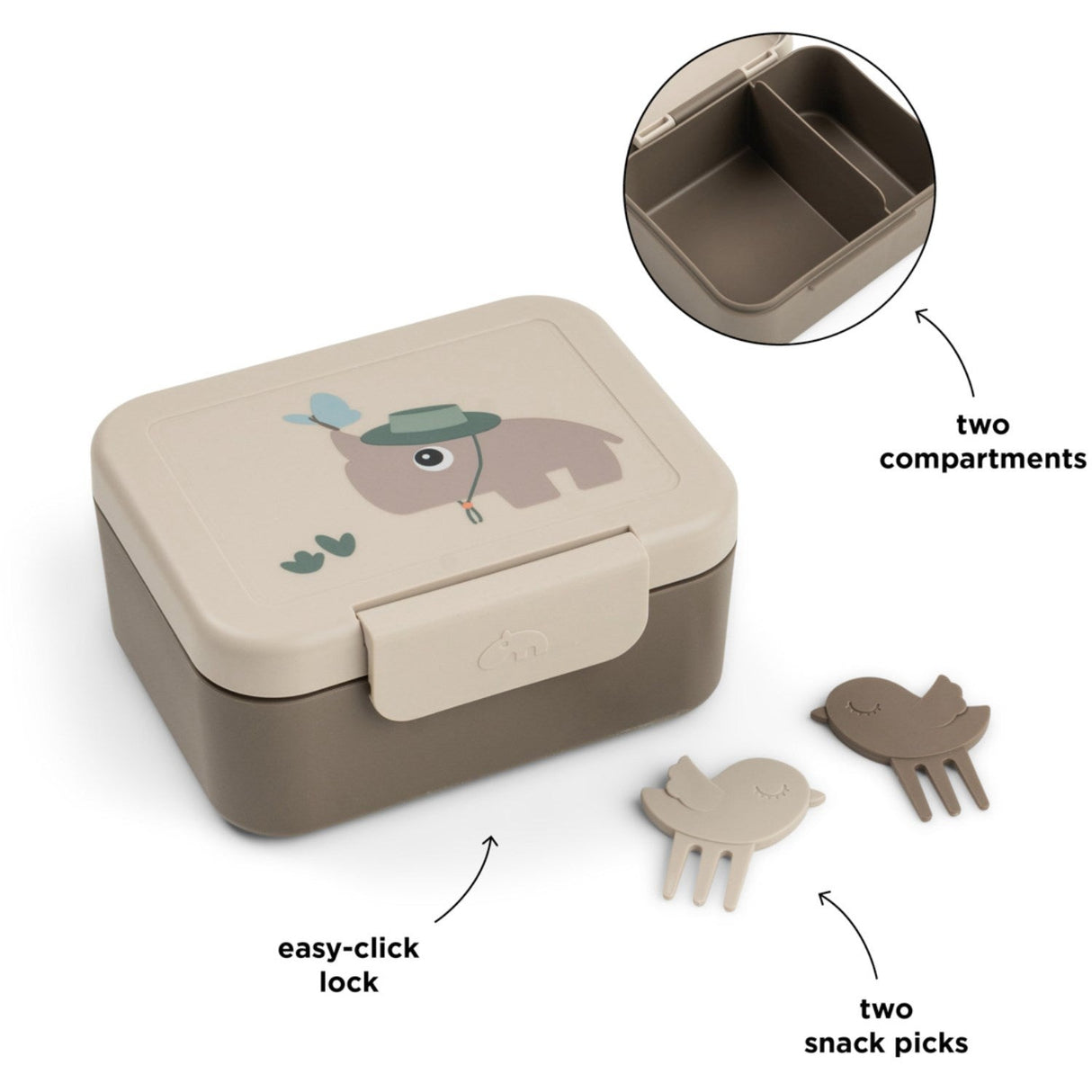 DonebyDeer Sand Tiny Trails Tiny Madkasse Med Snack Picks