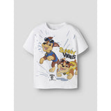 Name It Bright White Nmmmacas Paw Ss Nreg Top Cplg