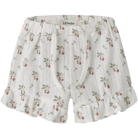 Lil'Atelier Coconut Milk Strawberry Nbfrachello Loose Shorts Lil