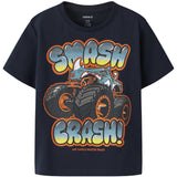 Name It Navy Blazer Nmmmore Hotwheels Ss Nreg Top Box Sky