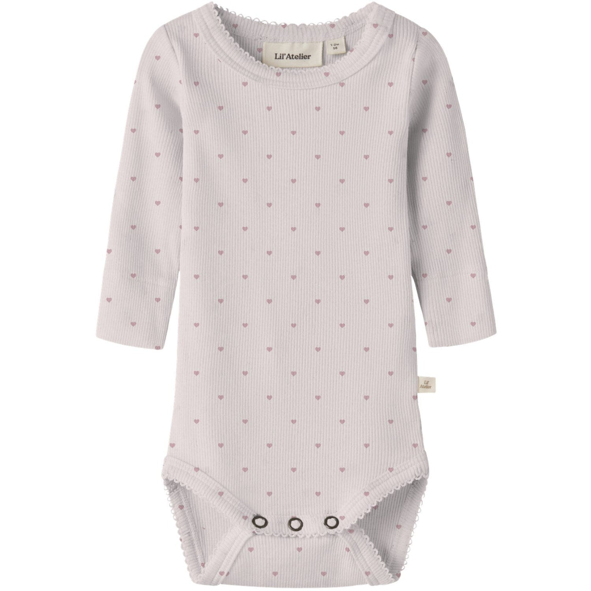 Lil'Atelier Hushed Violet Heart Nbfgago Ls Slim Body Lil Noos
