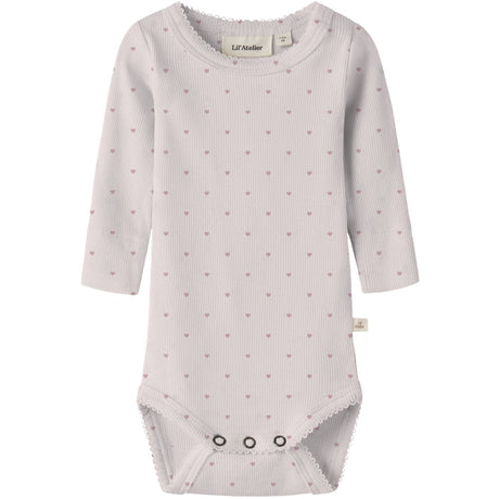 Lil'Atelier Hushed Violet Heart Nbfgago Ls Slim Body Lil Noos