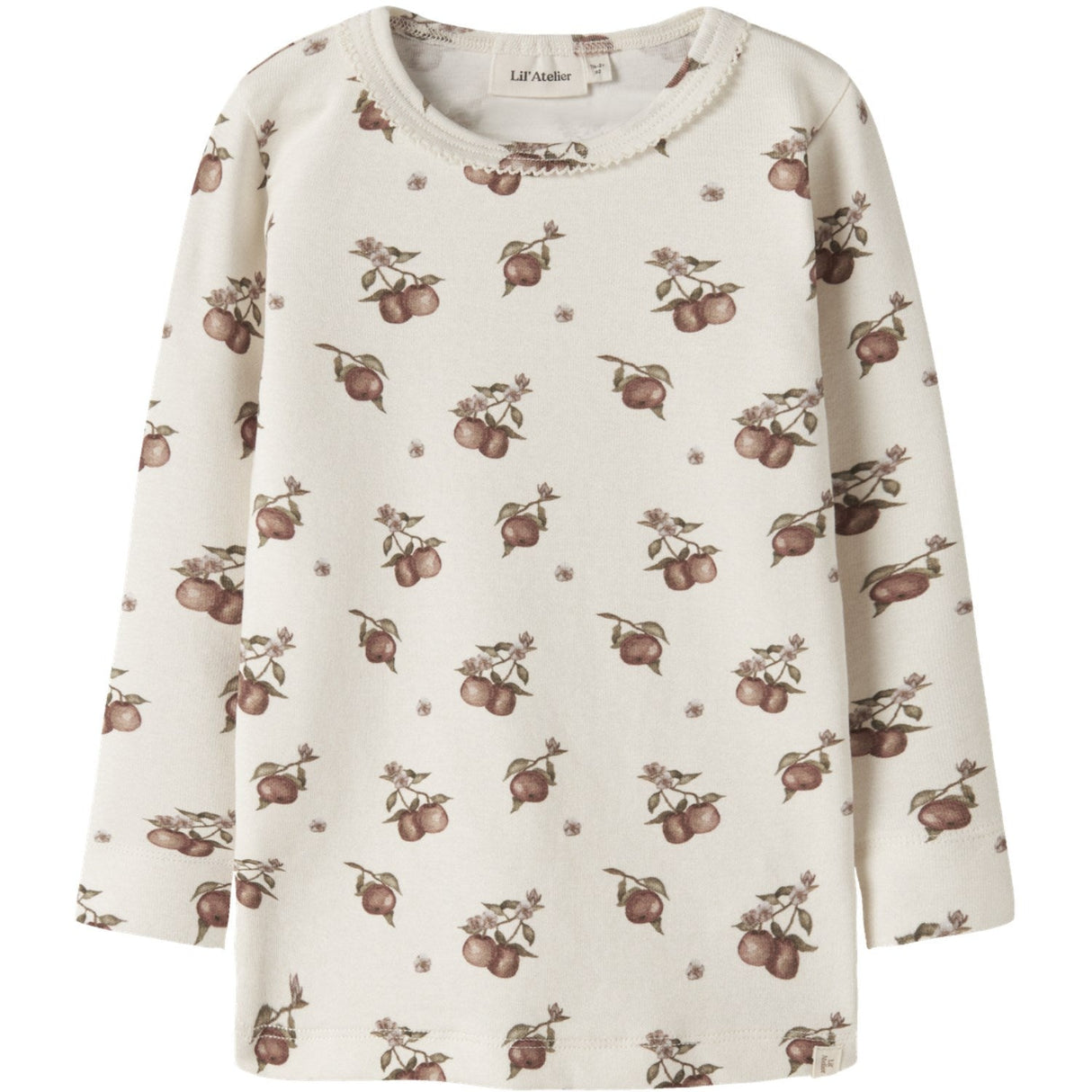 Lil'Atelier Turtledove Apples Nmfgayo Sig Ls Slim Top Lil