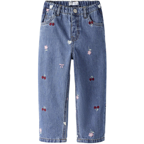 Name It Medium Blue Denim Emb Nmfbella Barrel Emb Jeans 4870-Ov L