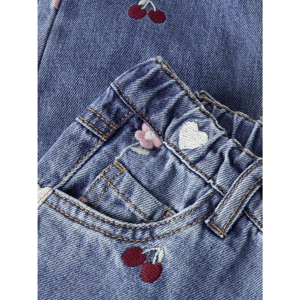 Name It Medium Blue Denim Emb Nmfbella Barrel Emb Jeans 4870-Ov L