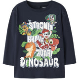 Name It Navy Blazer Nmmjik Paw Ls Nreg Top Box Noos Cplgm
