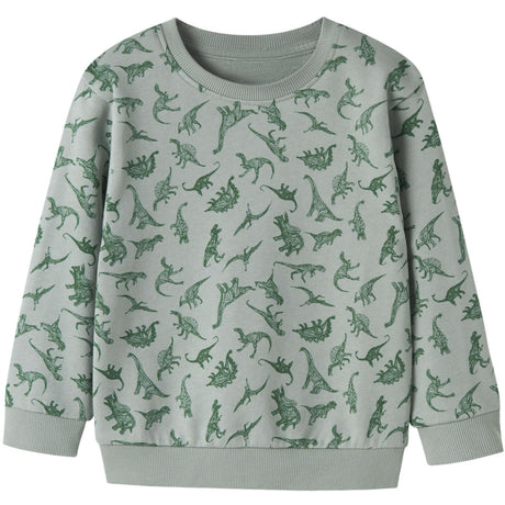 Name It Green Milieu Dino Nmmvifelix Ls Nreg Sweat Unb