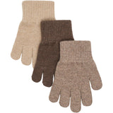 Mikk-Line Beige Melange-Melange Denver-Brown Melange Magic Handsker 3-Pak