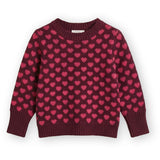 Fliink Burgundy / Red Bud Janie Cashmere Heart Pullover